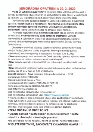 Mimořádná opatření COVID-19